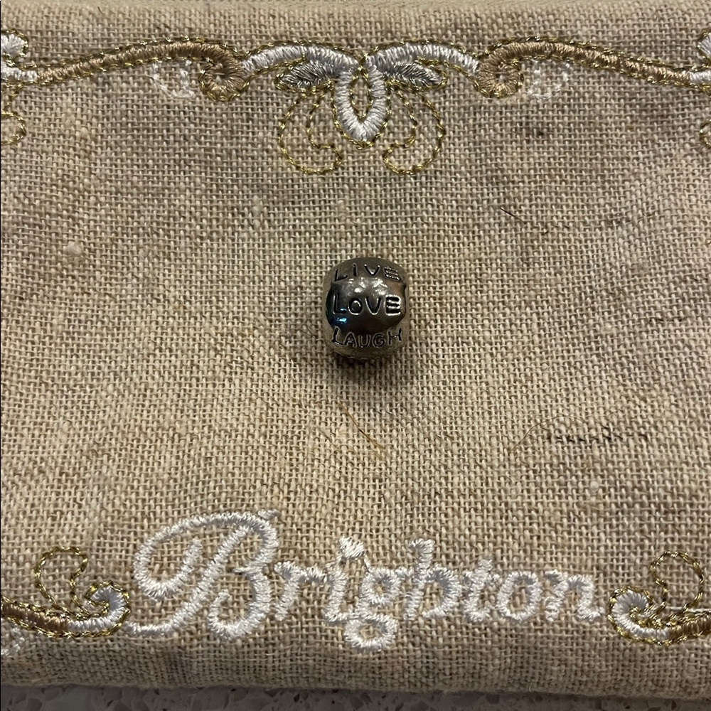 Silver Charm with 'Live Love' Engraving